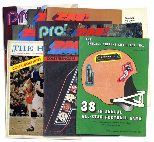 Lot of Ten 1970's NFL Programs -- Including Colts & Broncos
