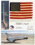 Space-Flown Flag From The Columbia STS-2 Mission