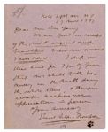 Author & Boy Scouting Pioneer Ernest Seton-Thompson Autograph Letter Signed -- With His Sketch of a Paw Print