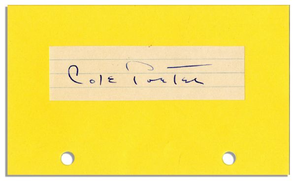 Cole Porter's Signature