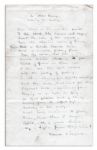 Rare Frances S. Osgood Signed Poem Written in Her Own Hand -- ...Playing on a lyre so fine, / As that guileless soul of thine, / waking from its softest sigh. / Melody in low reply...