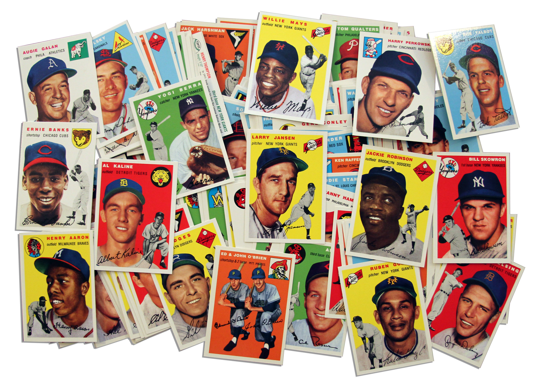 Lot Detail Complete Reprint Set Of Topps 1954 Baseball Cards From 