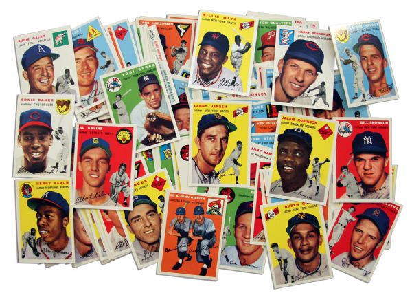 Complete Reprint Set of Topps 1954 Baseball Cards -- From the Estate of Larry Jansen