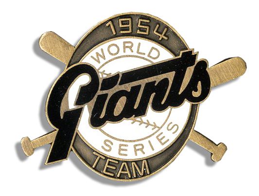 Larry Jansen's Own 1954 Giants World Series Commemorative Tie Tack