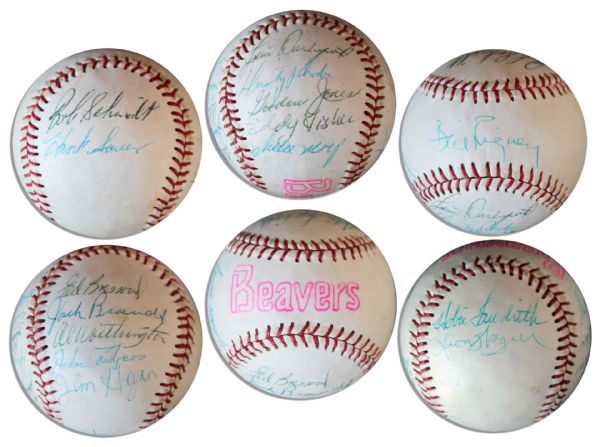 1959 San Francisco Giants Team-Signed Baseball -- With Signature of Willie Mays and 14 Others -- From Estate of Larry Jansen