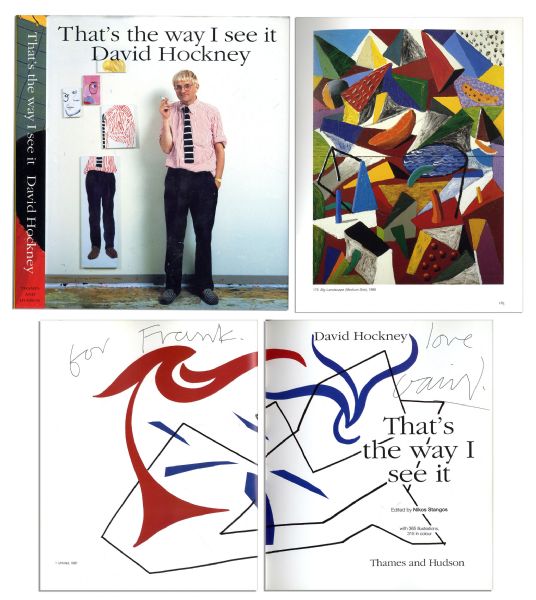 Artist David Hockney Signed Book -- ''That's the way I see it''