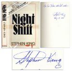 Stephen King Signed Night Shift -- His First Short Story Collection & First Book in Which He Writes a Foreword