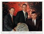 Apollo 13 Crew-Signed 10 x 8 Photo -- Issued by NASA Before The Nearly Disastrous Mission -- James Lovell, Jack Swigert & Fred Haise