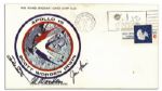 Apollo 15 Crew-Signed NASA Issued Astronaut Insurance Cover -- Al Worden, Dave Scott & Jim Irwin -- Cancelled 26 July 1971 -- 6.5 x 3.75 -- Near Fine -- With COA From Worden