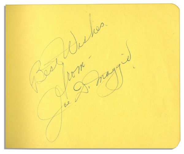 Beautiful Example of Marilyn Monroe's Signature in an Autograph Album -- ''To Annette / Warmest Regards / Marilyn Monroe'' -- Album Also Has Joe DiMaggio's Signature Together With Marilyn's