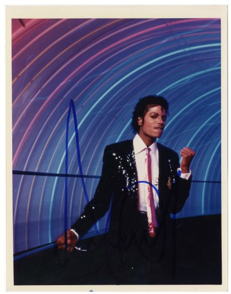 Amazing Michael Jackson 8 x 10 Signed Photo -- Bold Signature -- With Wehrmann COA