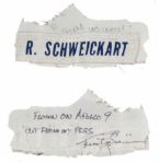 Apollo 9 Flown and Signed Name Tag Patch from Astronaut Rusty Schweickarts Portable Life Support System -- Tested by Schweickart for the First Time During This Mission