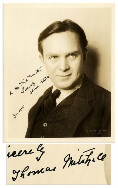 Thomas Mitchell Signed 8'' x 10'' Photo -- Scarce Signed Photo by First Actor to Win an Oscar, Emmy & Tony Award