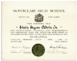Buzz Aldrin High School Diploma -- Very Rare Space Collectible From Aldrins Personal Collection