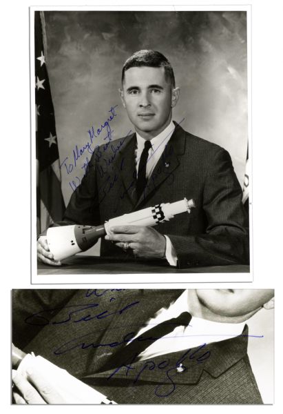 Apollo 8 Astronaut Bill Anders Signed 8'' x 10'' Photo -- One of Most Difficult Astronaut Signatures to Find