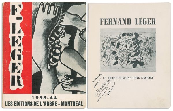 French Artist Fernand Leger Signed First Edition of His Catalog, ''La Forme Humaine Dans L'Espace''
