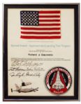 Flown U.S. Flag From the 1977 Enterprise Approach and Landing Test Mission