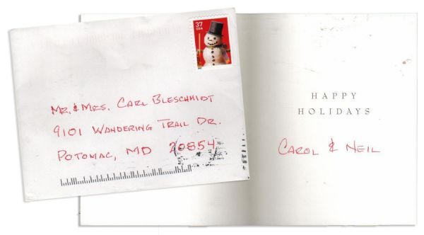 Neil Armstrong Signed Christmas Card