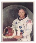 Neil Armstrong Signed 8 x 10 Photo -- Uninscribed & Near Fine -- With PSA/DNA COA