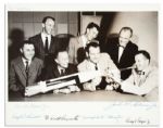 Mercury 7 Signed 10 x 8 Photo -- Signed by All Except Wally Schirra