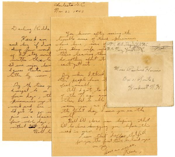Rene Gagnon Lot of 39 WWII-Dated Autograph Letters Signed -- He Writes of Going AWOL, ''...I must admit I've been giving a lot of thought to going over the hill...'' & Racial Injustice, ''...they...