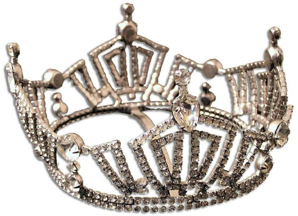 Exquisite Miss America Crown From a 1964 Competition -- Encrusted With Swarovsky Crystals & With Pageant Trophy -- Scarce