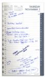 Arthur Ashe's 1991 Day Planner, Two Years Before His Death -- Before Going Public About Having AIDS, One Entry Reads, MAGIC JOHNSON GOES PUBLIC WITH AIDS!!!