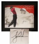 20 x 16 Full-Color Montage Photograph of Tiger Woods, Signed by the Golfer Extraordinaire -- Upper Deck COA