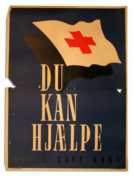 Danish Vintage Red Cross Poster