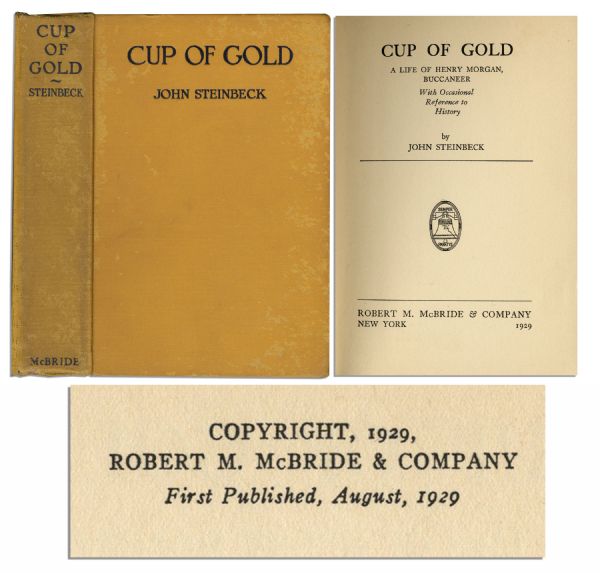 Rare First Edition of John Steinbeck's First Book, ''Cup of Gold''