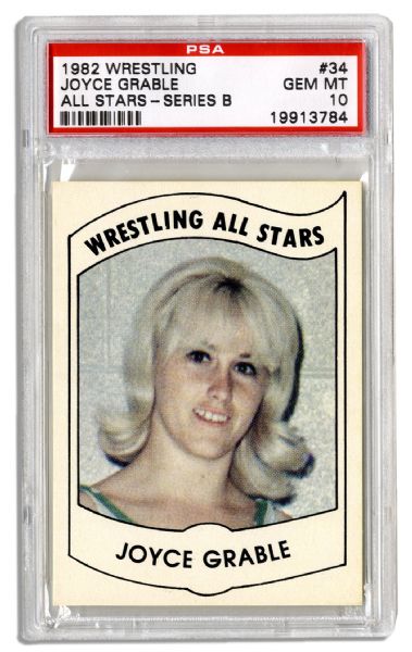 1982 Wrestling All-Stars, Series B -- Joyce Grable #34 -- PSA 10 -- Population 1 of 2