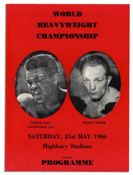 Cassius Clay-Henry Cooper 1966 Championship Fight Program 