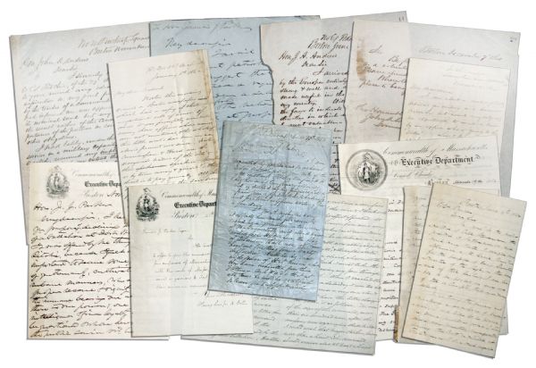 32nd Massachusetts Lot of Letters --  ''...a mob of demoralized soldiers -- wounded, hungry and cowardly...cried out tauntingly that we should be used up before night...'hows your patriotism now'...''