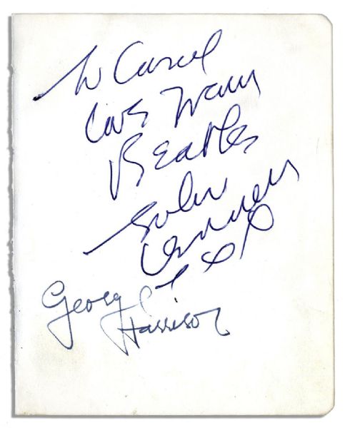 Early John Lennon and George Harrison Autographs -- 1960's London Palladium Show -- With Tracks COA