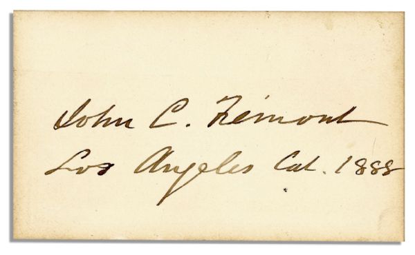 John Fremont Bold 1888 Signature