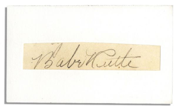 Babe Ruth Signed Slip -- With PSA/DNA COA