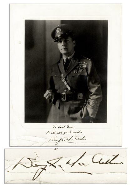 Early General Douglas MacArthur Signed 11'' x 14'' Photo