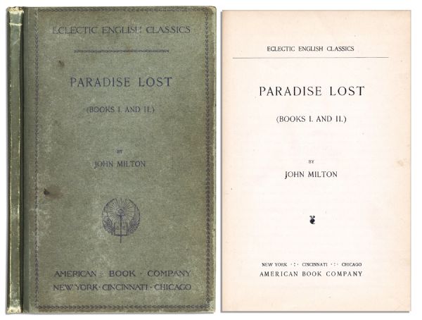 John Milton's ''Paradise Lost, Books I and II'' 1895 Edition