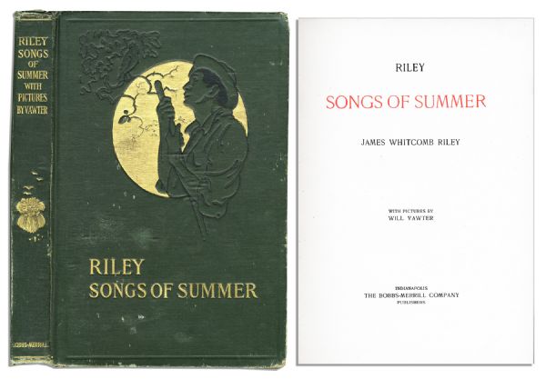 Poet James Whitcomb Riley's ''Songs of Summer'' First Edition