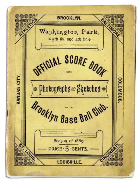 1889 Brooklyn Base Ball Club Program