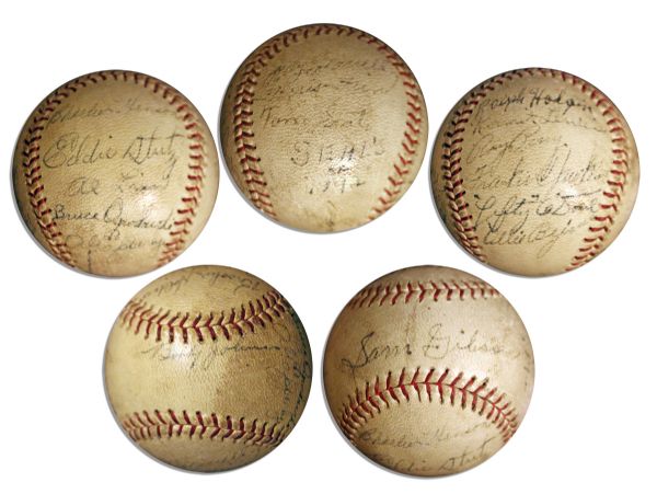San Francisco Seals 1942 Team Signed Baseball -- Signed by 20 Members Including Lefty O'Doul and Sam Gibson