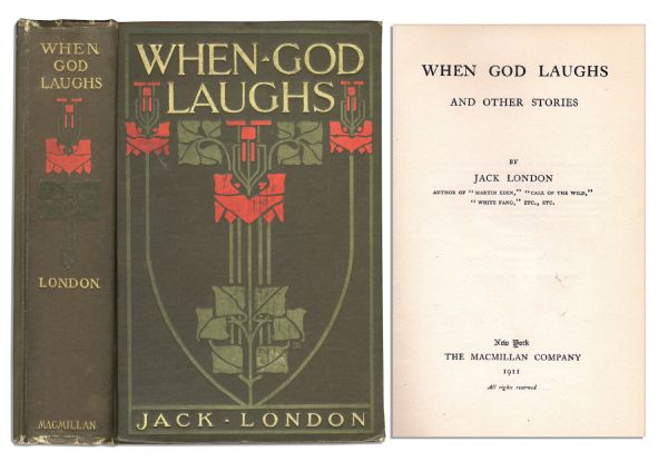Jack London First Edition of His 1911 Short Story Collection ''When God Laughs''