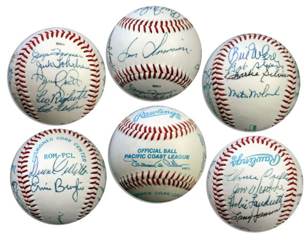 San Francisco Seals Signed Baseball -- With Signatures of 16 Various Players Including Legends Larry Jansen, Elmer Orella & More -- From the Jansen Estate