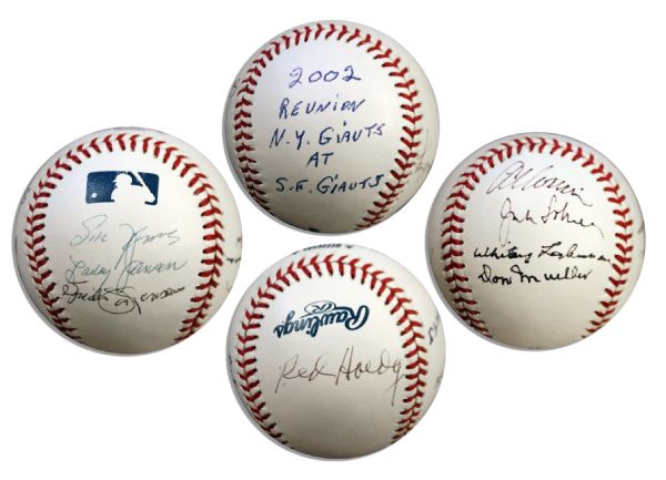 1951 New York Giants Baseball Signed by 8 Members -- National League Pennant-Winners Including Larry Jansen, Spider Jorgensen & More