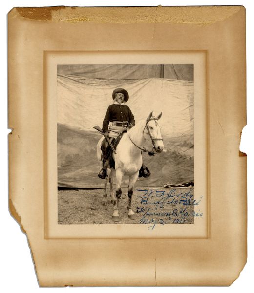 ''Buffalo Bill'' Cody Signed Photo -- Original 1900's Photo With Exceptional Sharp Contrast
