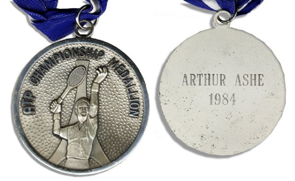 Association of Tennis Professionals (ATP) Championship Medallion Awarded to Arthur Ashe in 1984