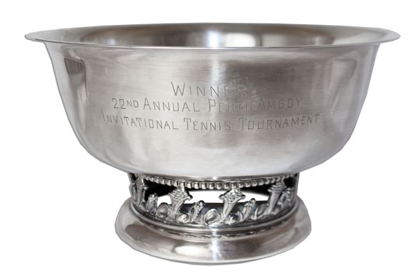 Early Arthur Ashe Tennis Trophy -- From His Win at the Perth Amboy Tennis Tournament in 1964