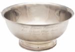 Arthur Ashes MVP Trophy From One of the Very Last Tournaments of His Epic Career -- From The 1979 Aetna World Cup -- Stunning Gorham Silver Bowl Is Near Fine