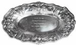 Arthur Ashes Silver Trophy Plate From the Caribe Hilton Tournament in 1970 -- The Year He Won The Australian Open