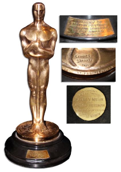 Singular Oscar Won by 1933's ''Little Women'' Starring Katharine Hepburn -- Presented to The Screenwriters For Their Adaptation of Lousia May Alcott's Wildly Popular Novel